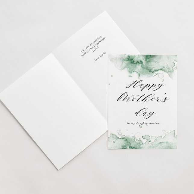 Cartão placa de dia de as mães feliz de splash de aquarel (Criador carregado)