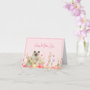 Cartão Placa de Dia de as mães Feliz do Gato