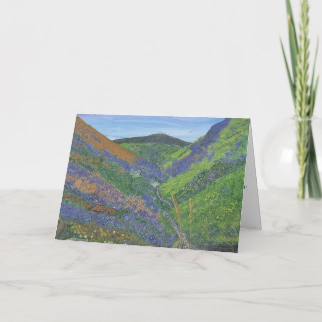 Cartão Placa de Dia de as mães feliz - Primavera na monta (Frente)