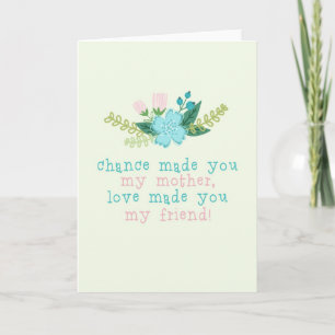 Cartão Placa de Dia de as mães Floral