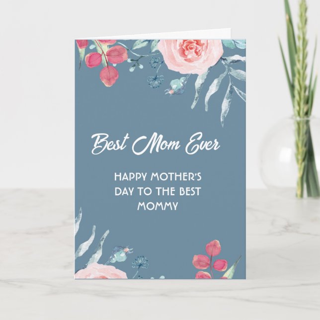 Cartão Placa de Dia de as mães Floral Photo Collage para  (Frente)