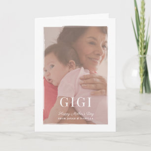 Cartão Placa de Dia de as mães Gigi com Sobreposição Brut