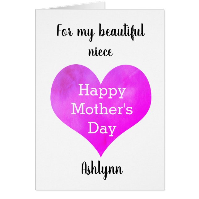 Cartão Placa de Dia de as mães Intel® Personalizada (Frente)