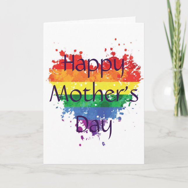 Cartão Placa de Dia de as mães LGBTQI (Frente)