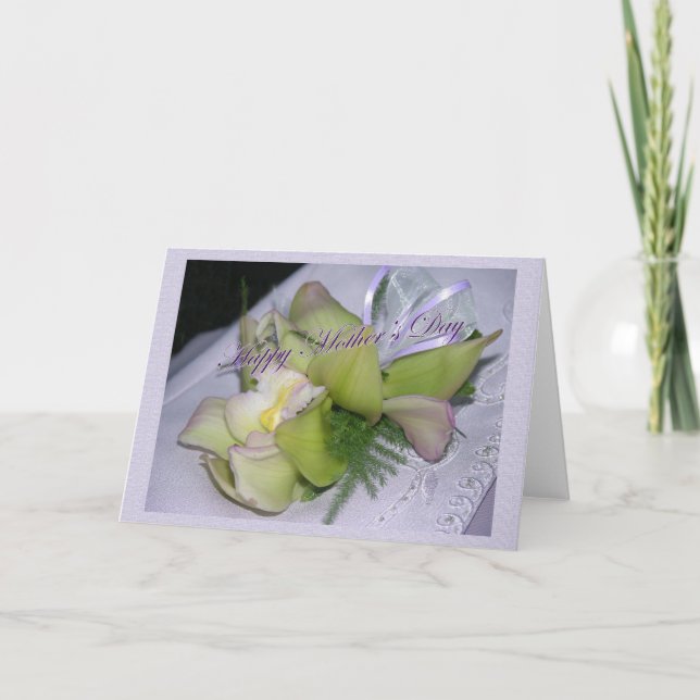 Cartão Placa de Dia de as mães Lily (Frente)