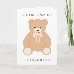 Cartão Placa de Dia de as mães Mama Bear