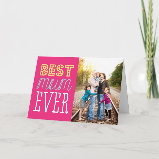 Cartão Placa de Dia de as mães Nunca da Melhor Mãe (Frente)