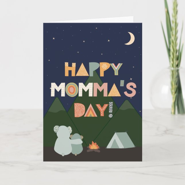 Cartão Placa de dia de as mães para a mamãe (Frente)