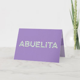 Cartão Placa de dia de as mães para Abuelita