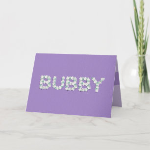 Cartão Placa de dia de as mães para Bubby