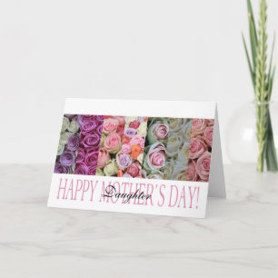 Cartão Placa de dia de as mães para filha