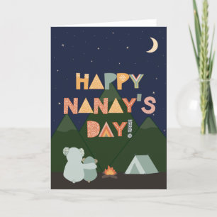 Cartão Placa de dia de as mães para Nanay