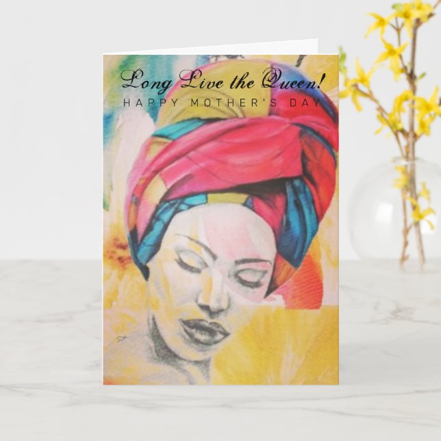 Cartão Placa de Dia de as mães QUEENIFICENT (Flor Amarela)