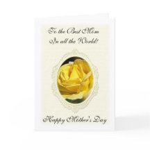 Placa de Dia de as mães Rosa Amarela