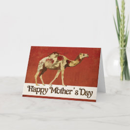 Cartão Placa de Dia de as mães rosa Camel