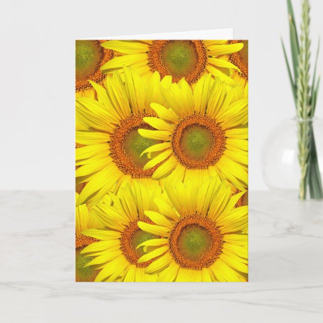 CARTÃO PLACA DE DIA DE AS MÃES SUNFLOWERS (Frente)