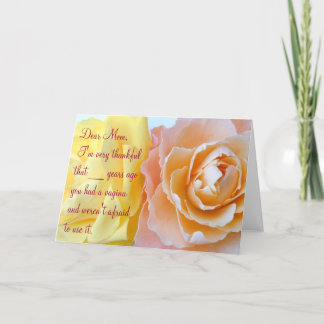 Cartão Placa de dia de as mães - Vagina