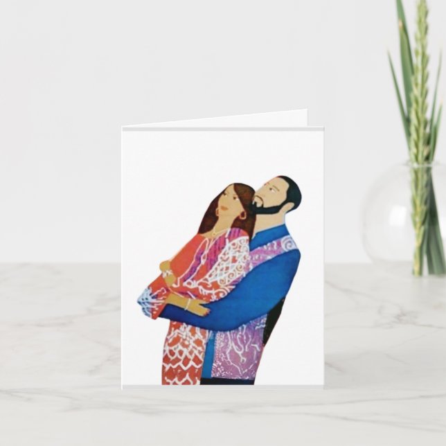 Cartão Placa de dia de os namorados (Frente)