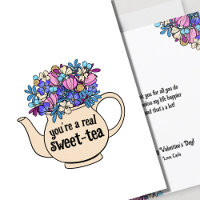 Placa de Dia de os namorados ilustrada de chá doce