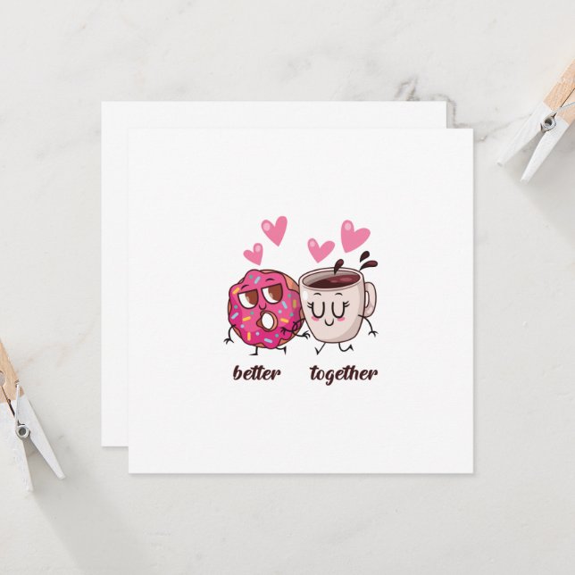 Cartão Placa de Dia de os namorados Melhor Junta (Frente/Verso In Situ)