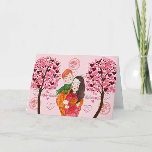 Cartão Placa de dia de os namorados para Swetheart com Ca (Frente)