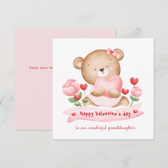 Cartão Placa de Dia de os namorados rosa dia de os namora (Frente/Verso)