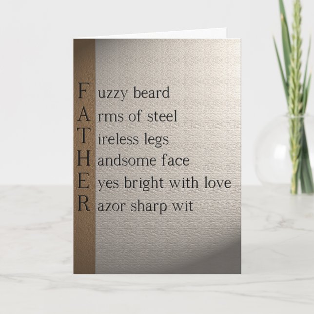 CARTÃO PLACA DE DIA DE OS PAIS (Frente)