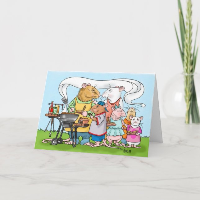 Cartão Placa de Dia de os pais Barbeque (Frente)