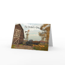 Placa de Dia de os pais da Cena de Fazenda de outo