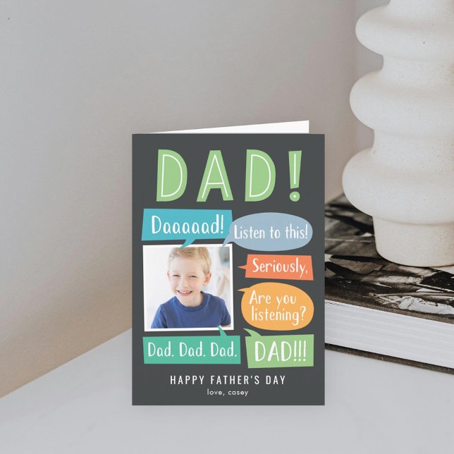 Cartão Placa de Dia de os pais de Fotografia Personalizad (Criador carregado)