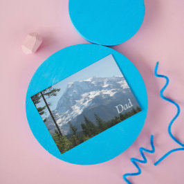 Cartão Placa de Dia de os pais de fotografias do Rainier