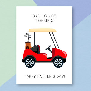 Cartão Placa de Dia de os pais de Golf Engraçado