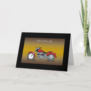 Cartão Placa de Dia de os pais de motociclo