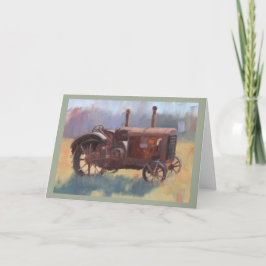 Cartão Placa de Dia de os pais de Pintura Antiquada do Tr
