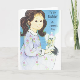 Cartão Placa de Dia de os pais de Vintage ao Pai