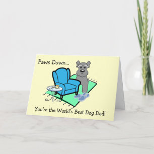 Cartão Placa de dia de os pais do cão