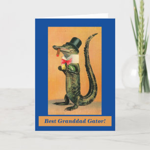 Cartão Placa de Dia de os pais do Gator