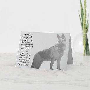 Cartão Placa de Dia de os pais do german shepherd