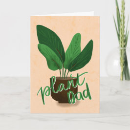 Cartão Placa de Dia de os pais do Pai de Planta