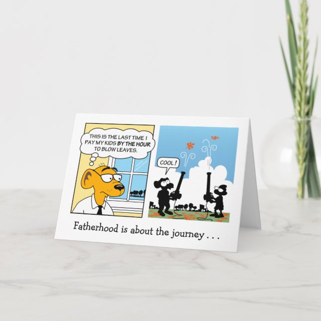 Cartão Placa de Dia de os pais engraçada (Frente)