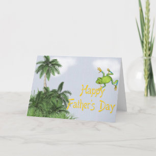 Cartão Placa de Dia de os pais Feliz/Sapo Árvore