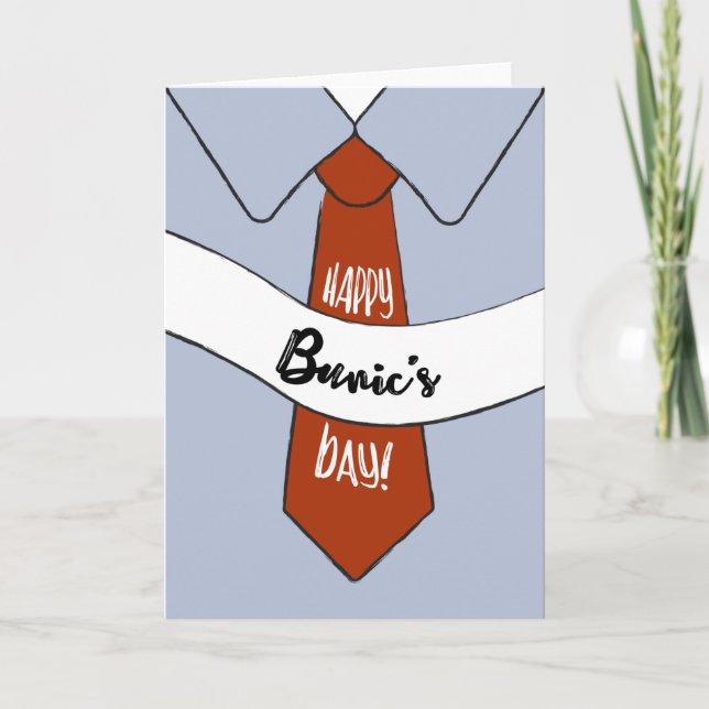 Cartão Placa de dia de os pais para Bunic (Frente)