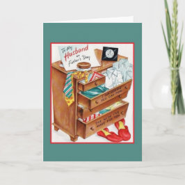 Cartão Placa de Dia de os pais para Marido Vintage