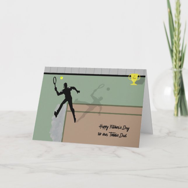 Cartão Placa de dia de os pais para Pai Tênis (Frente)