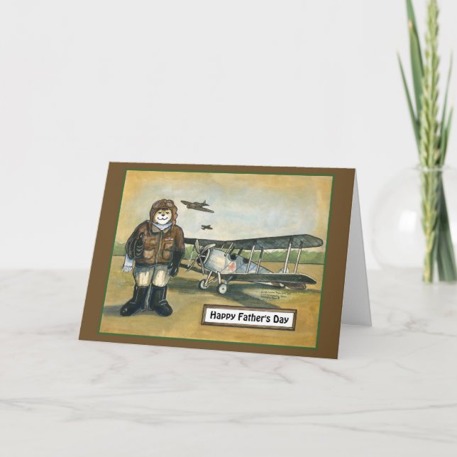 Cartão Placa de dia de os pais - Piloto (Frente)