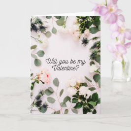 Cartão Placa de Dias de os namorados bonito Floral, Simpl