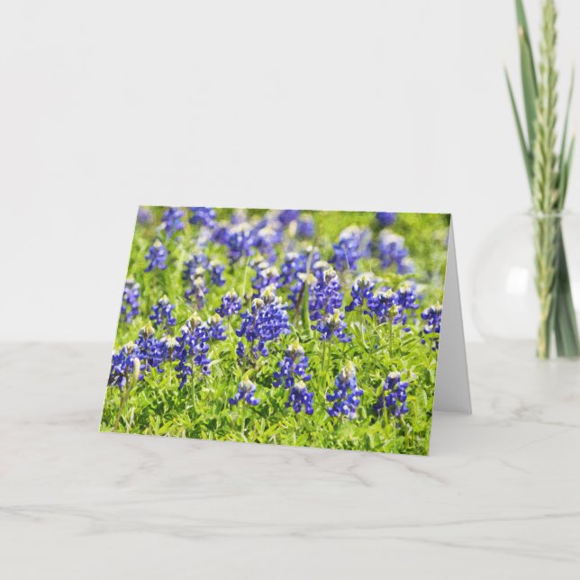 Cartão Placa de Escritura Bluebonnets Maravilhosa Psalm 7 (Frente)