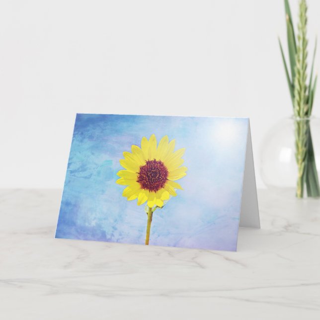 Cartão Placa de Escritura de Girassol Light 2 John 12:46 (Frente)