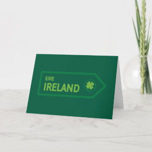 Cartão Placa de Estrada da Irlanda