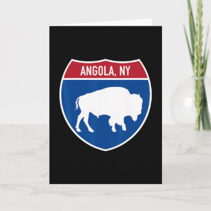 Cartão Placa de Estrada Interestadual de Angola Nova York